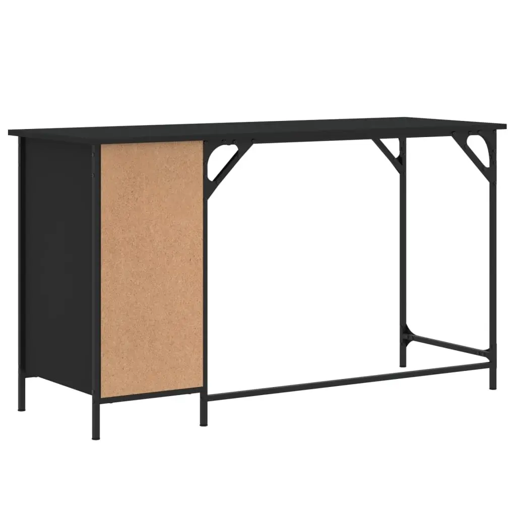 Computer Desk Engineered Wood 131x48x75 cm Black