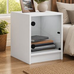 Practical Bedside Cabinets with Glass Doors for Home Use