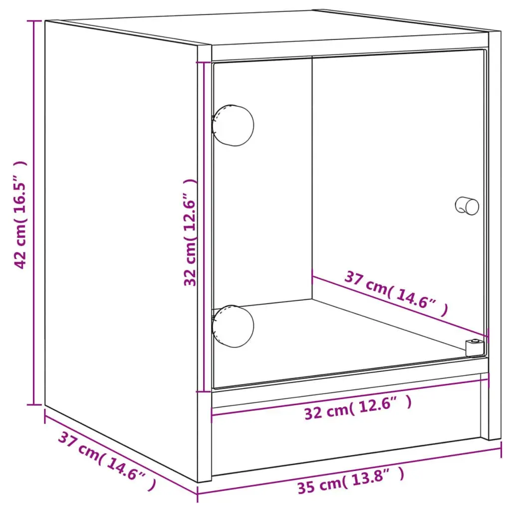 Bedside Cabinets with Glass Doors for Home Use
