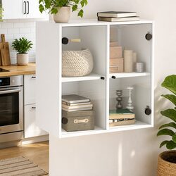 Wall Cabinet with Glass Doors - Ideal for Small Spaces
