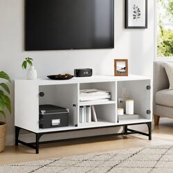 Practical White TV Cabinet with Ample Storage for Your Home