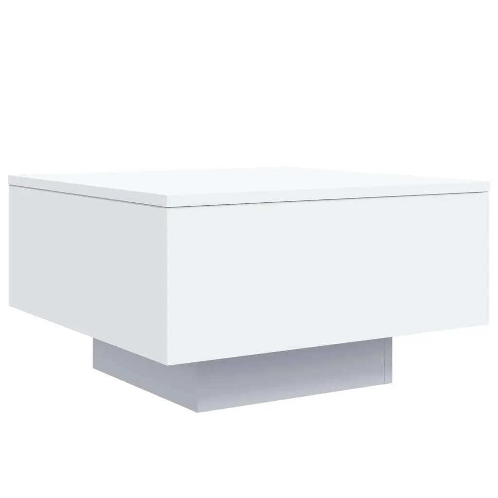 Coffee Table Engineered Wood 55 x 55 x 31 cm White Modern Living Room Accent Side Tea Table