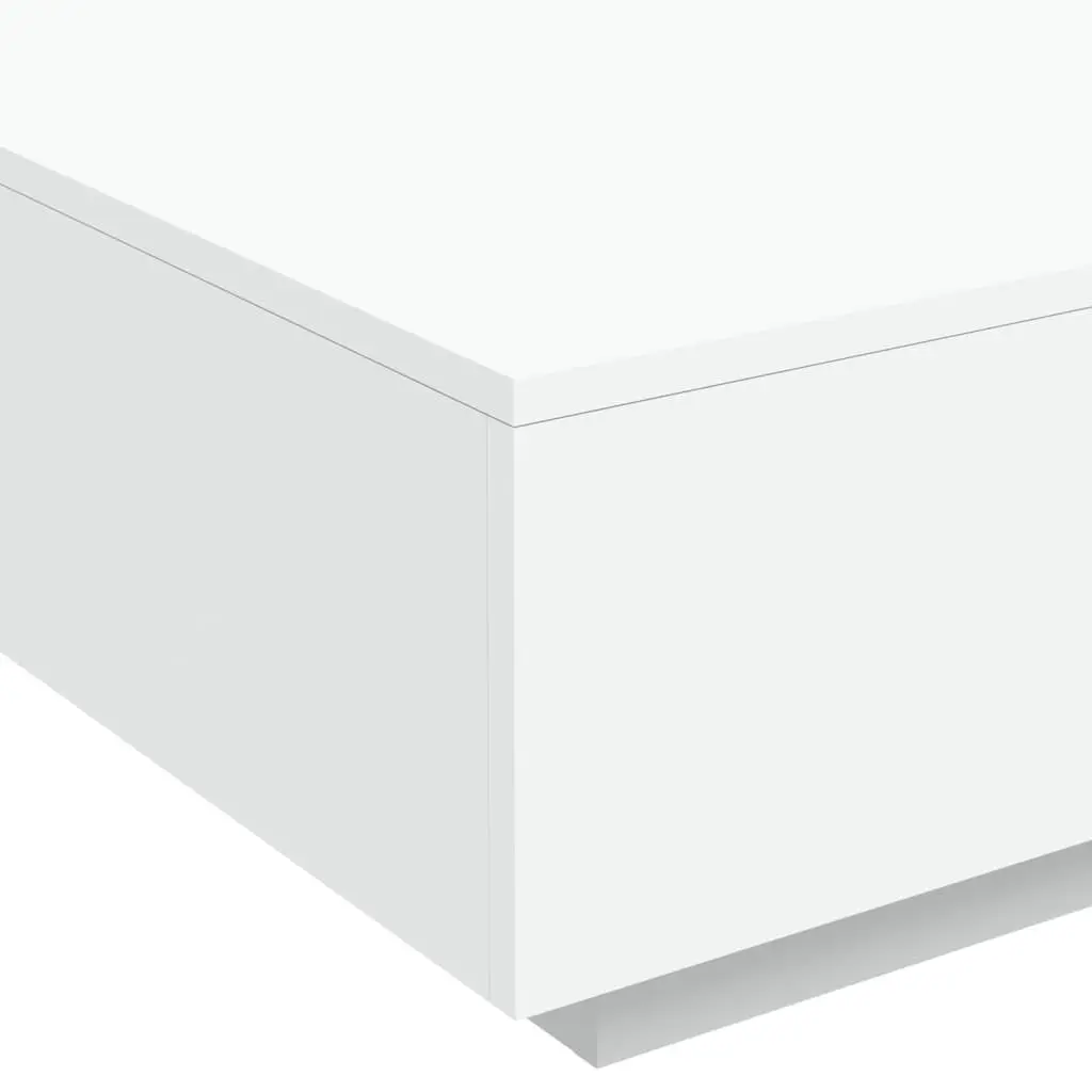Coffee Table White Modern Living Room Accent Sofa Side Tea Table 80x80x31cm