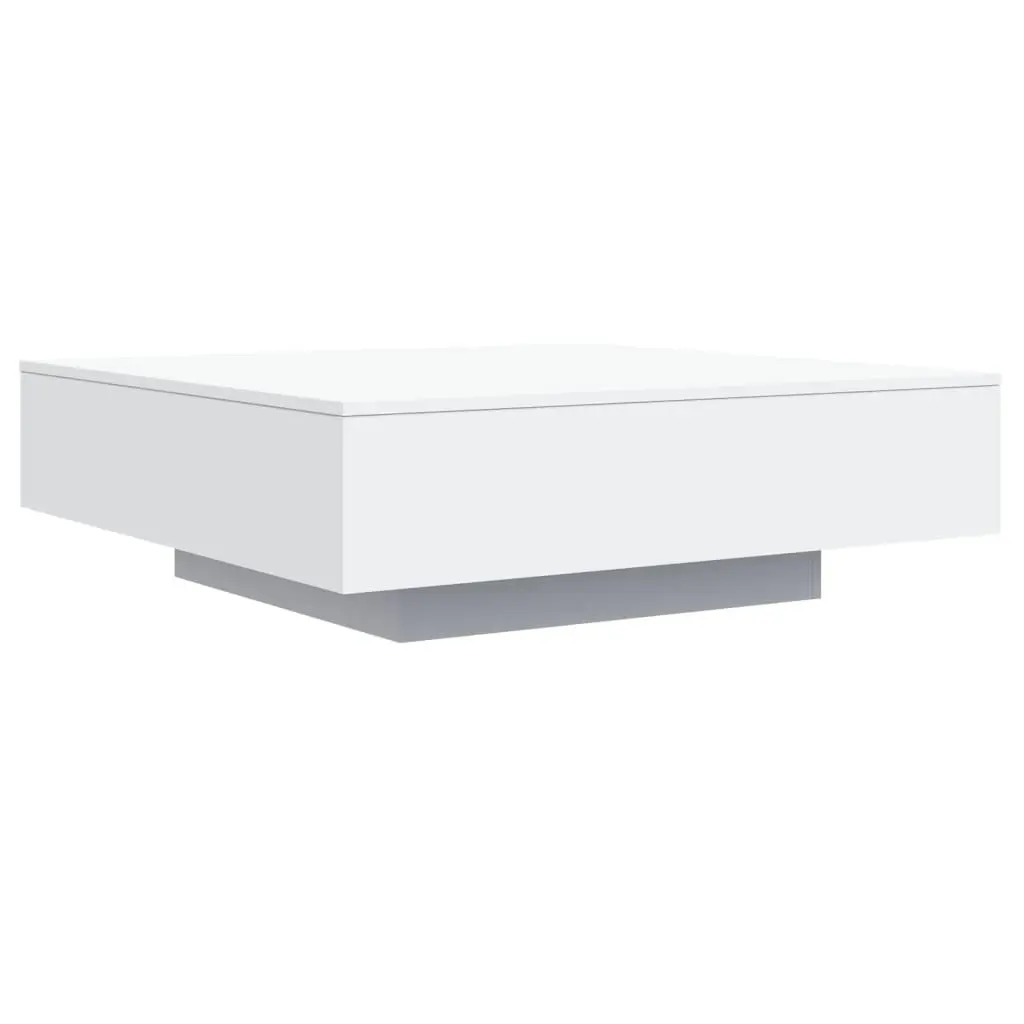 Coffee Table Engineered Wood 100cm White Modern Living Room Accent Furniture