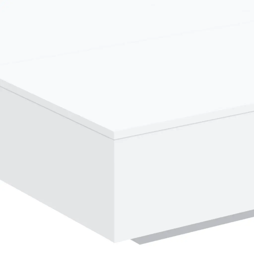 Coffee Table Engineered Wood 100cm White Modern Living Room Accent Furniture
