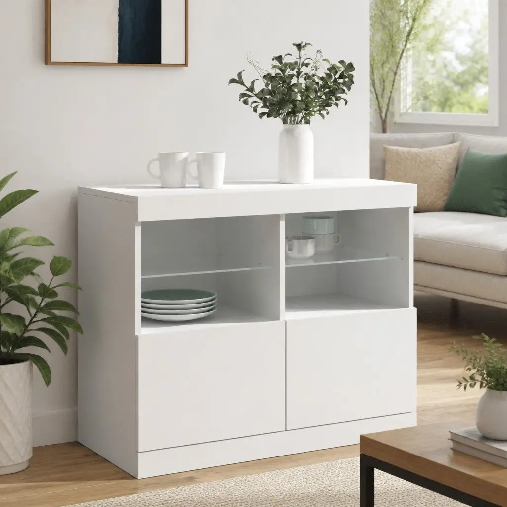 White Sideboard Cabinet for Home Storage