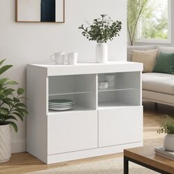 Functional White Sideboard Cabinet for Home Storage