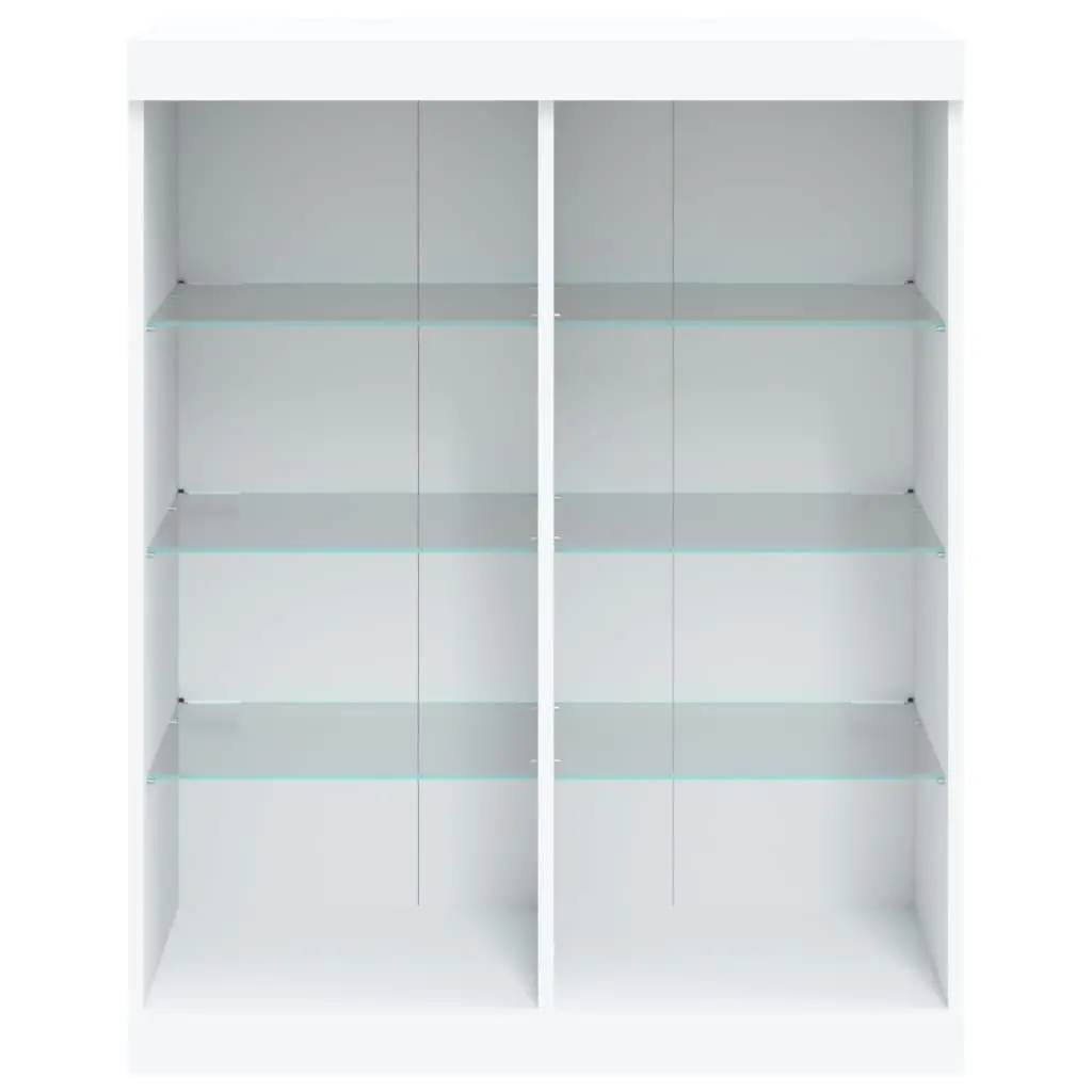 Sideboard Engineered Wood 81x37x100cm White with RGB LED Lights