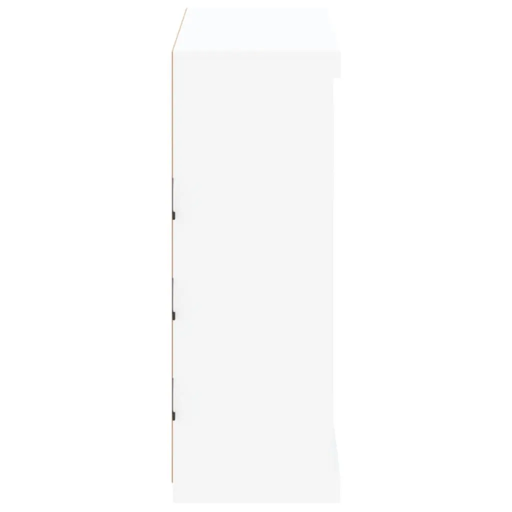 Sideboard Engineered Wood 81x37x100cm White with RGB LED Lights