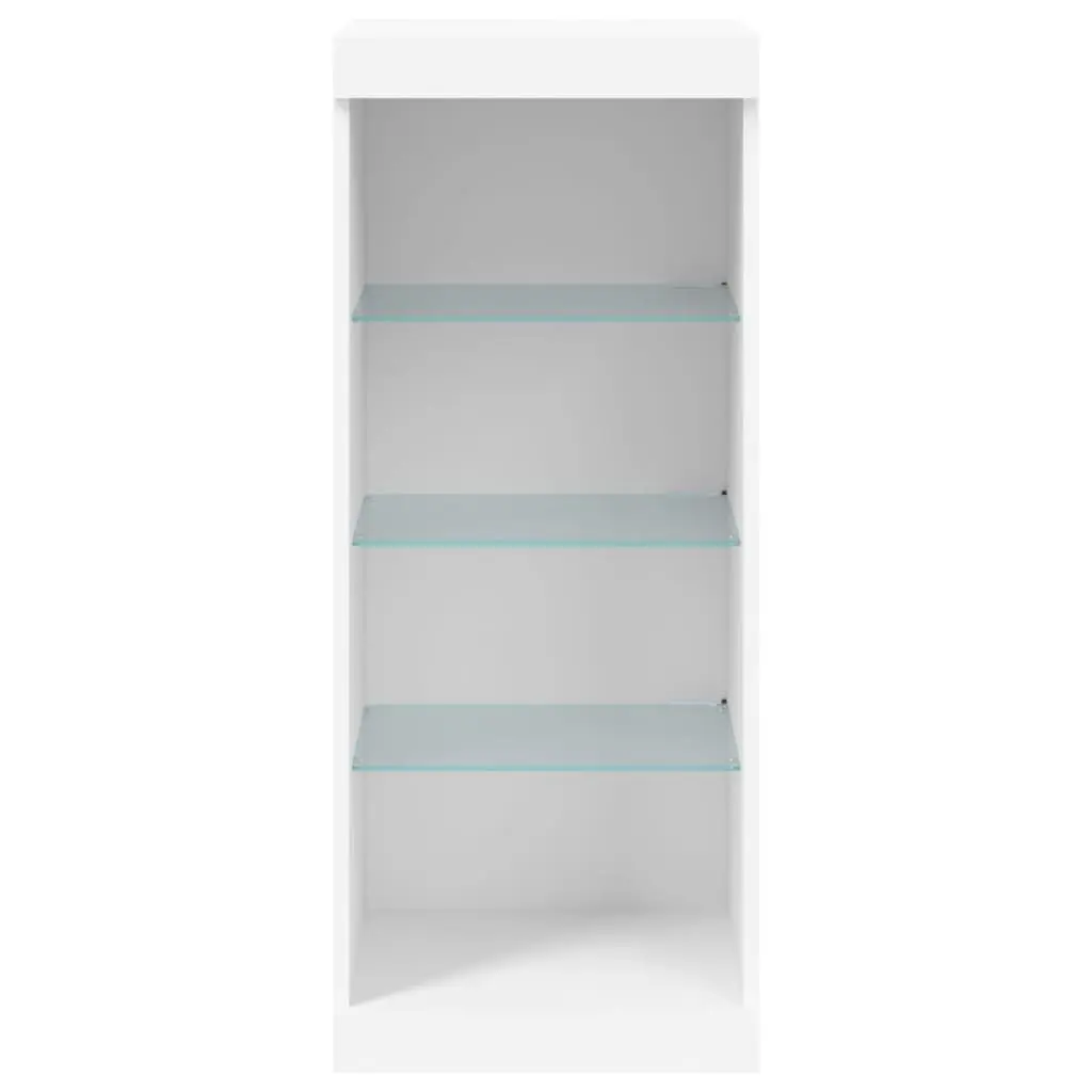 White Sideboard Cabinet with Adjustable LED Lighting