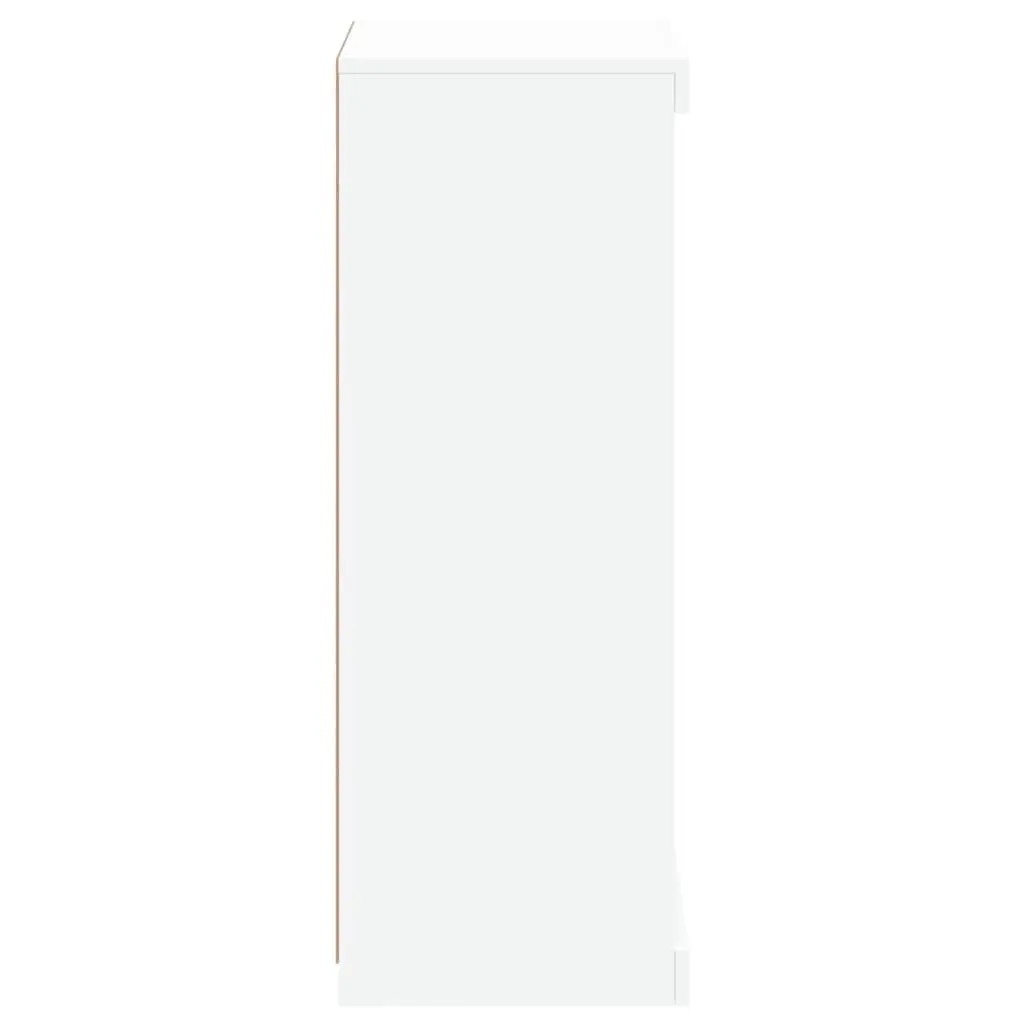 White Sideboard Cabinet with Adjustable LED Lighting