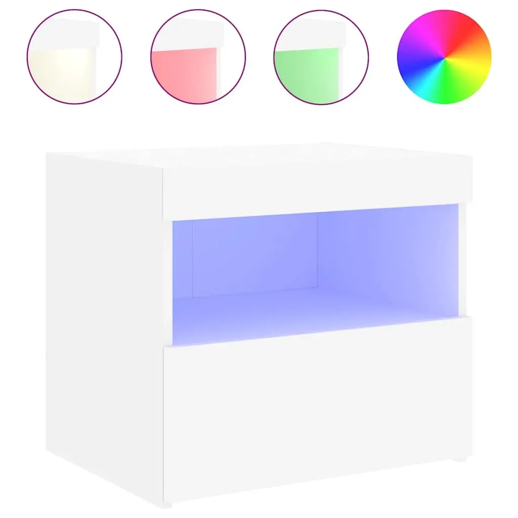 Bedside Cabinet with RGB LED Lights