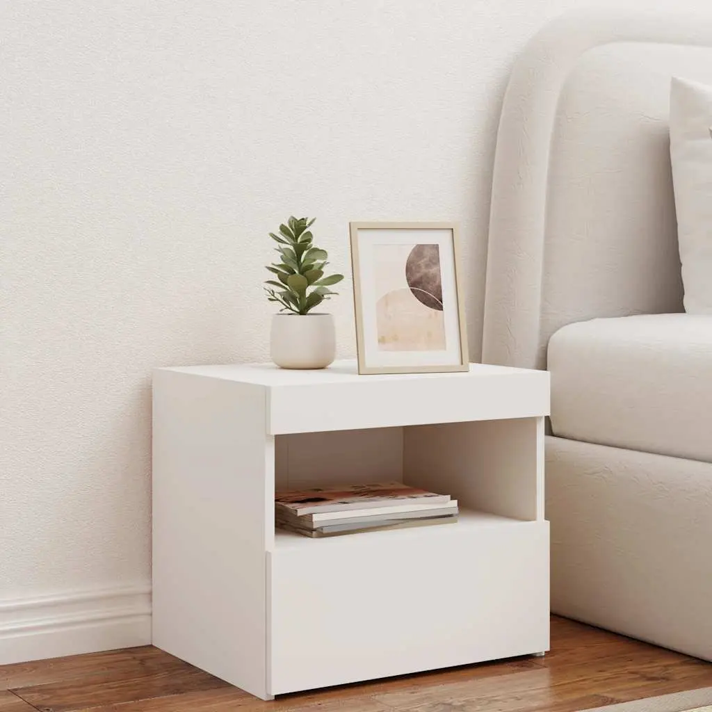 Bedside Cabinet with RGB LED Lights