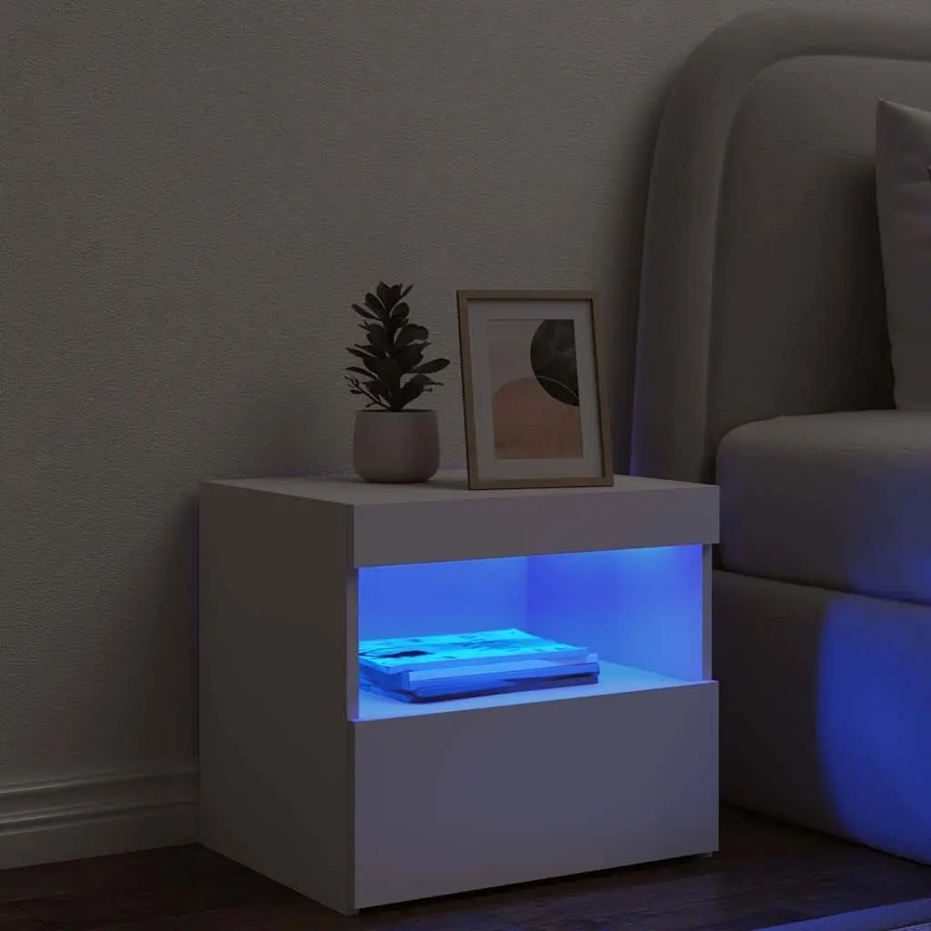 Bedside Cabinet with RGB LED Lights