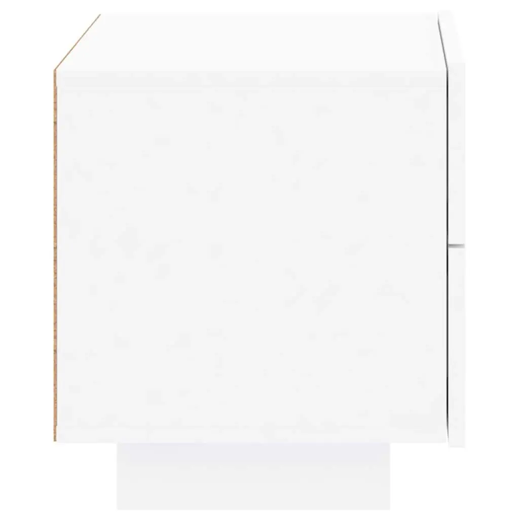 Bedside Cabinet Engineered Wood 70x36x40.5cm White with RGB LED Lights