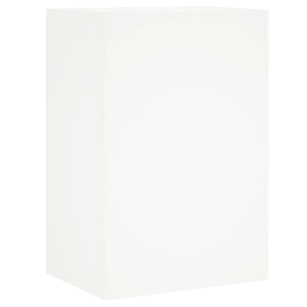 TV Wall Cabinets 2pcs White Floating Wall-Mounted Storage Units 40.5x30x60cm