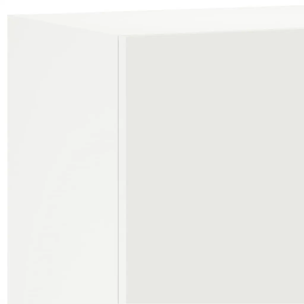 TV Wall Cabinets 2pcs White Floating Wall-Mounted Storage Units 40.5x30x60cm