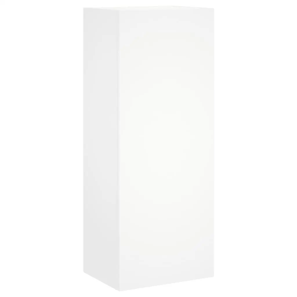 TV Wall Cabinet Engineered Wood Wall-Mounted Storage Organizer White 40.5 x 30 x 102 cm