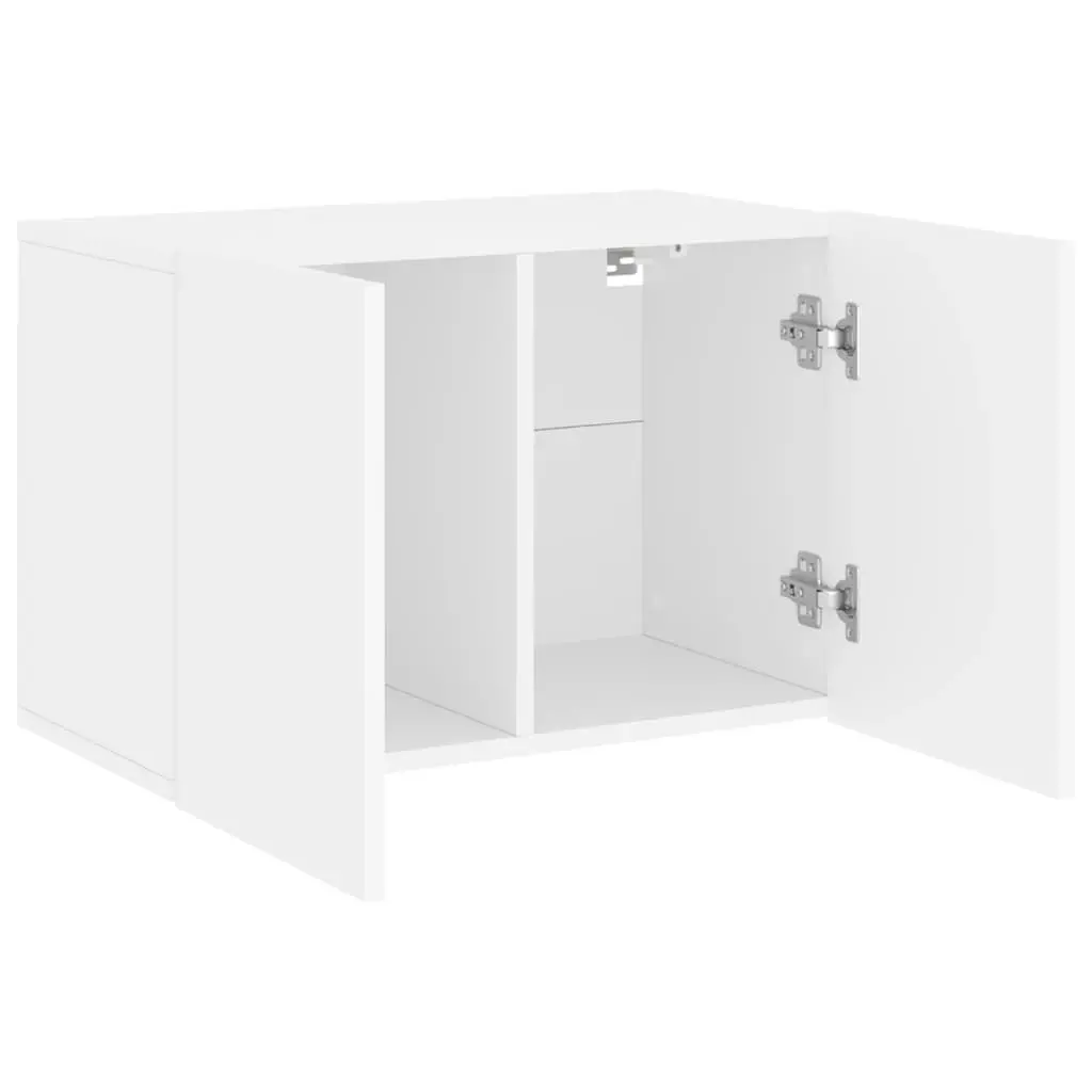 TV Cabinet Wall-mounted Engineered Wood 60x30x41cm White Storage Unit