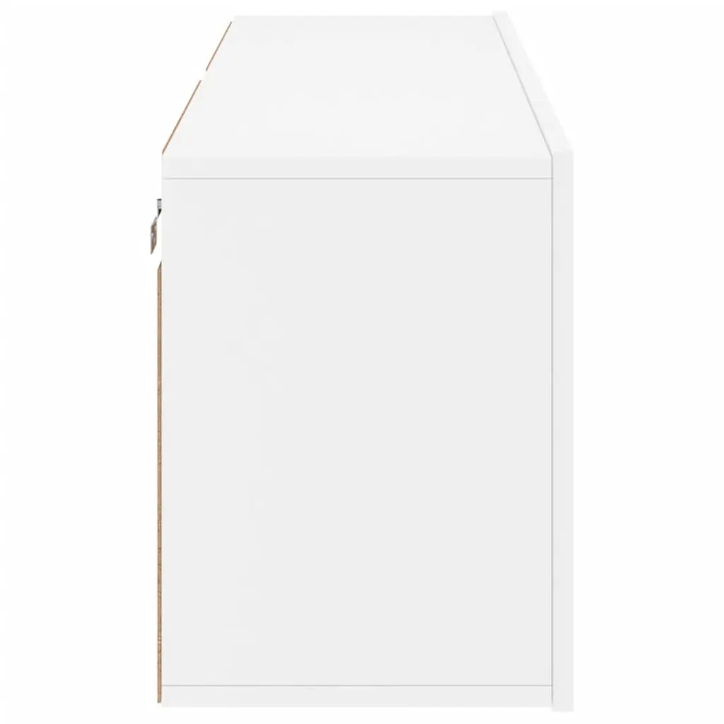 Wall Mounted Cabinets Engineered Wood White 60x30x41cm 2 Piece Storage Units for Media Equipment