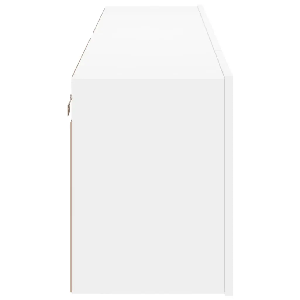 Wall-Mounted Cabinets 2 Pieces Engineered Wood 80x30x41cm White Storage Units Media Display