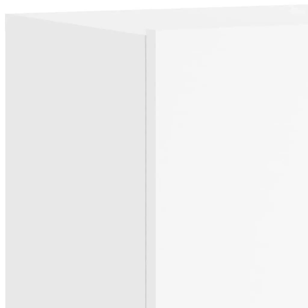 Wall-Mounted Cabinets 2 Pieces Engineered Wood 80x30x41cm White Storage Units Media Display