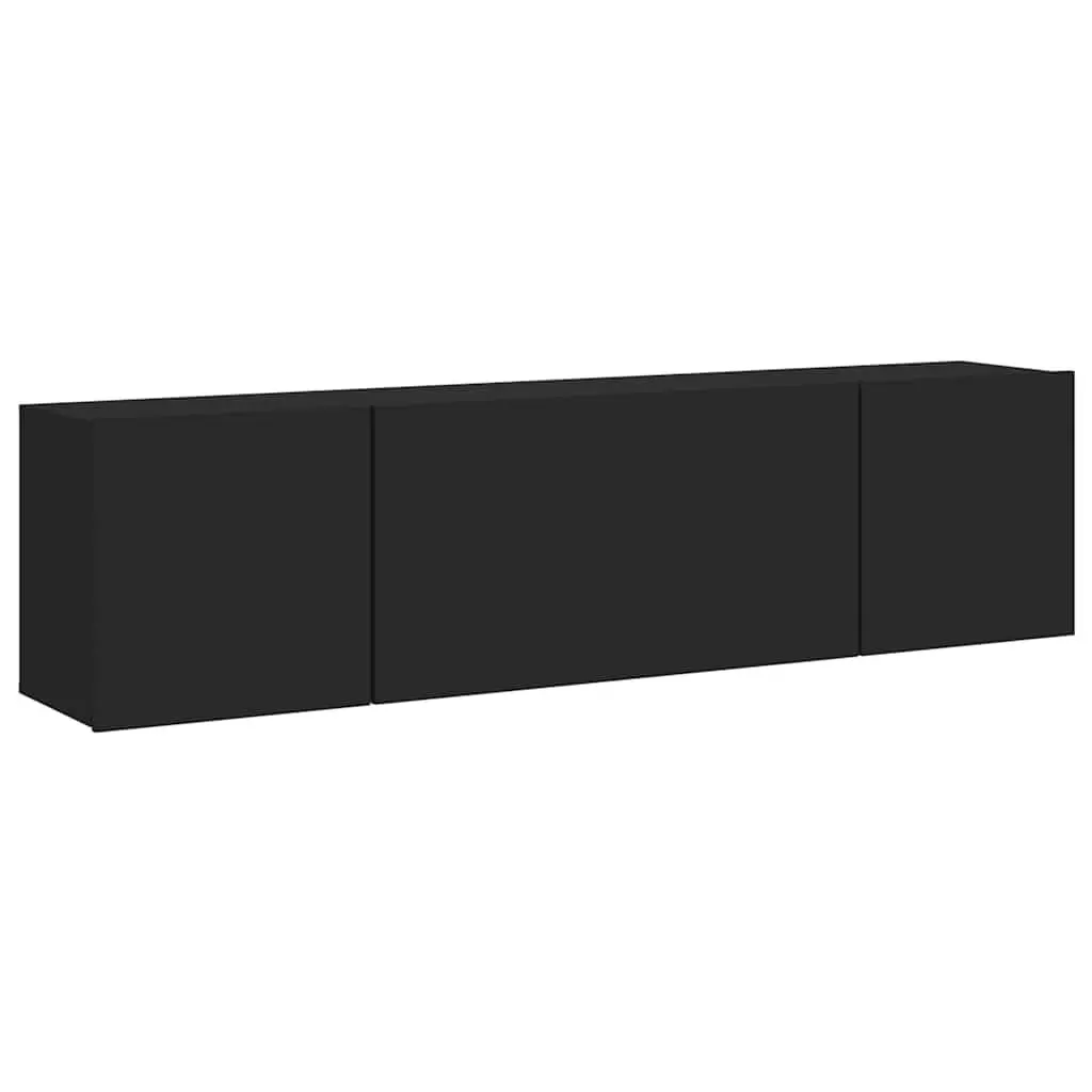 Wall-Mounted TV Cabinets in Black