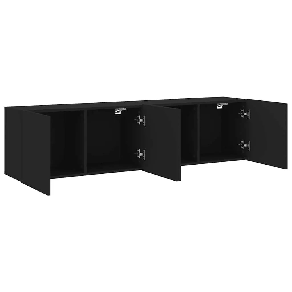 Wall-Mounted TV Cabinets in Black