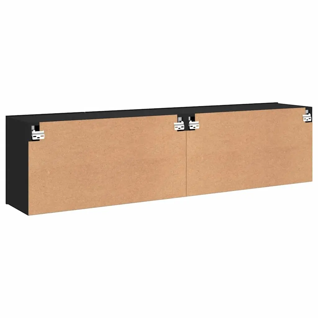 Wall-Mounted TV Cabinets in Black