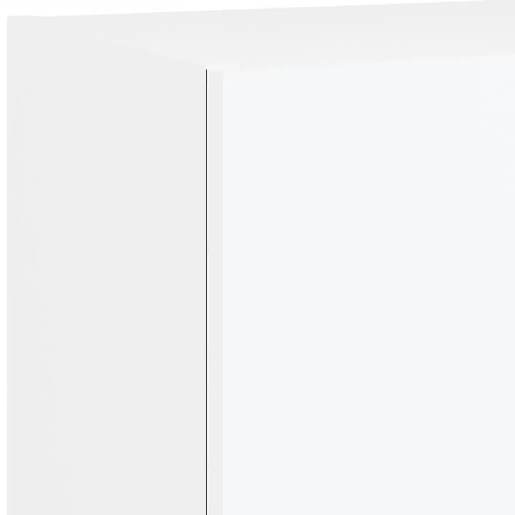 TV Cabinet Engineered Wood Wall-Mounted Media Storage Unit 40.5x30x60cm White with RGB LED Lights 2 Piece