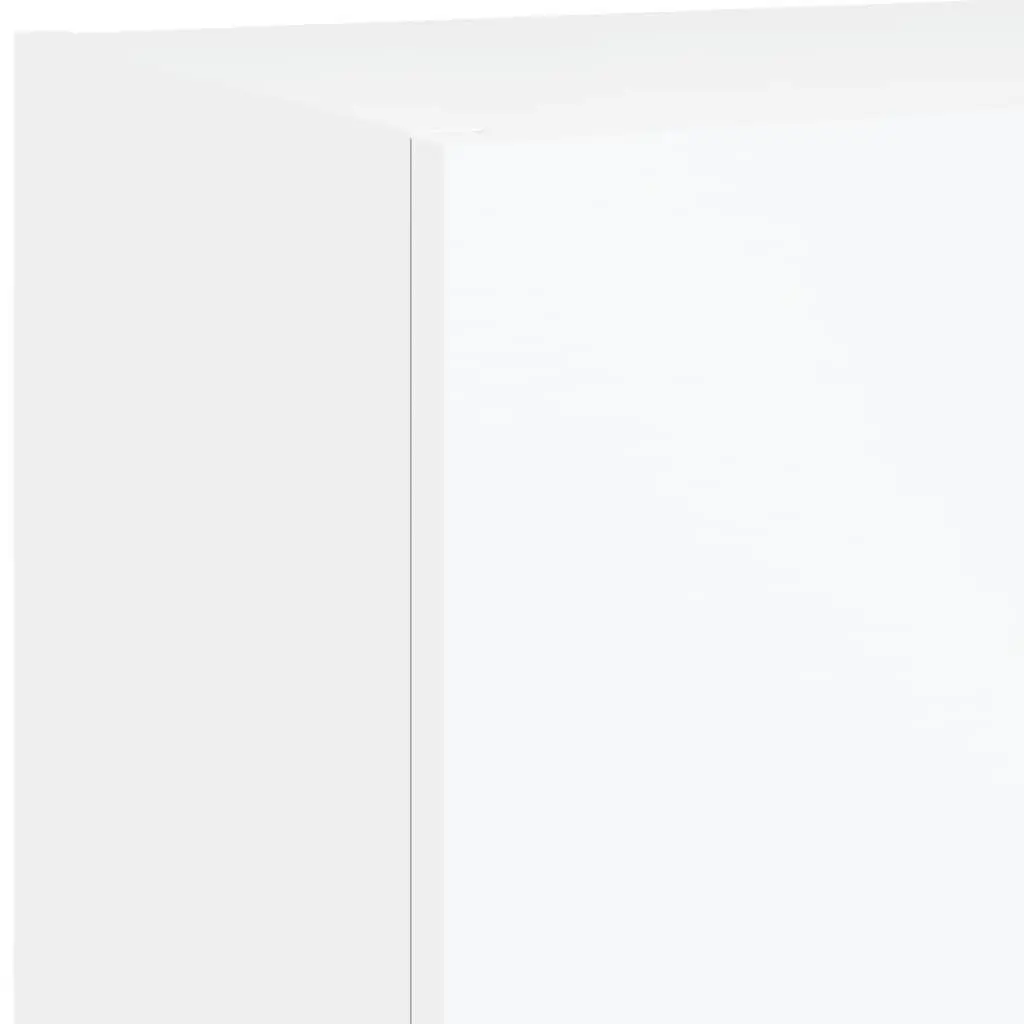 TV Cabinets Engineered Wood Wall-Mounted 40.5x30x90cm White RGB LED Lights Set of 2