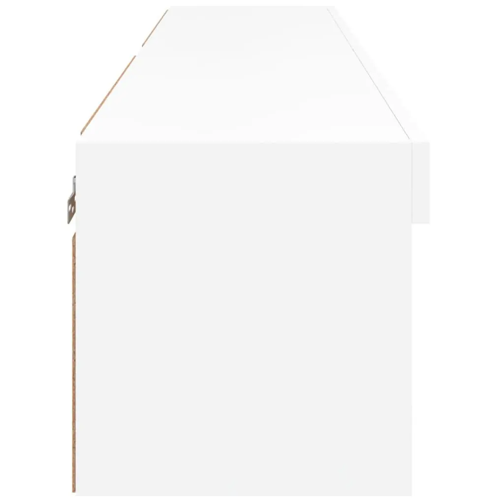 TV Cabinets Engineered Wood Wall-Mounted Storage Units 60x30x30cm White 2 Piece with RGB LED Lights