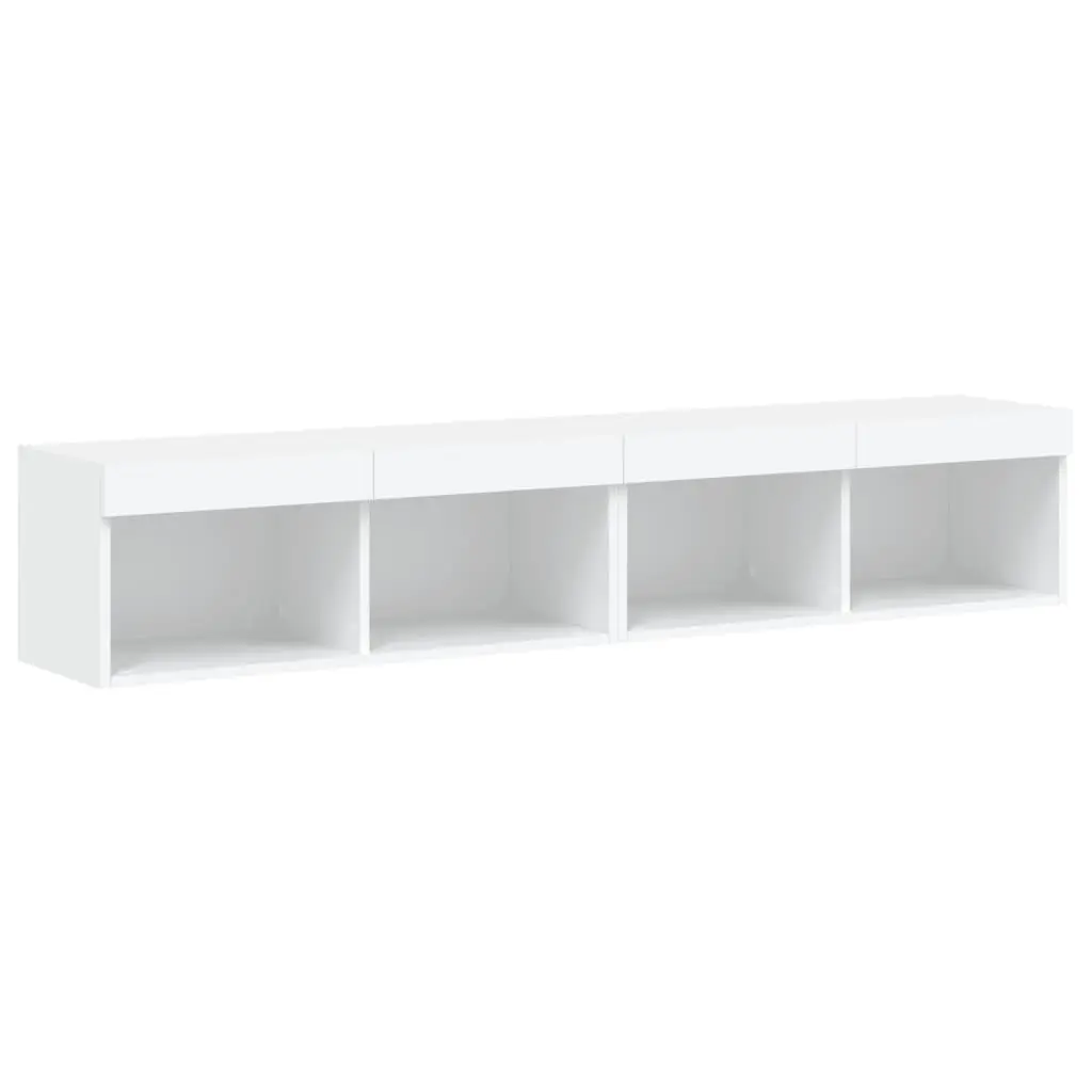 Wall-Mounted TV Cabinet with LED Lights for Home Use