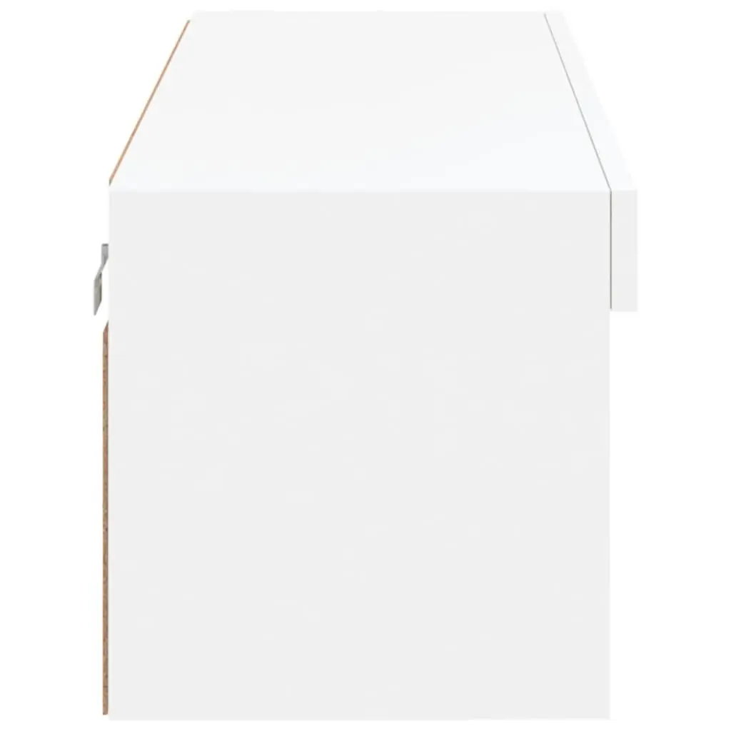 TV Cabinet Engineered Wood Wall-Mounted Media Storage Unit White 100x30x30cm
