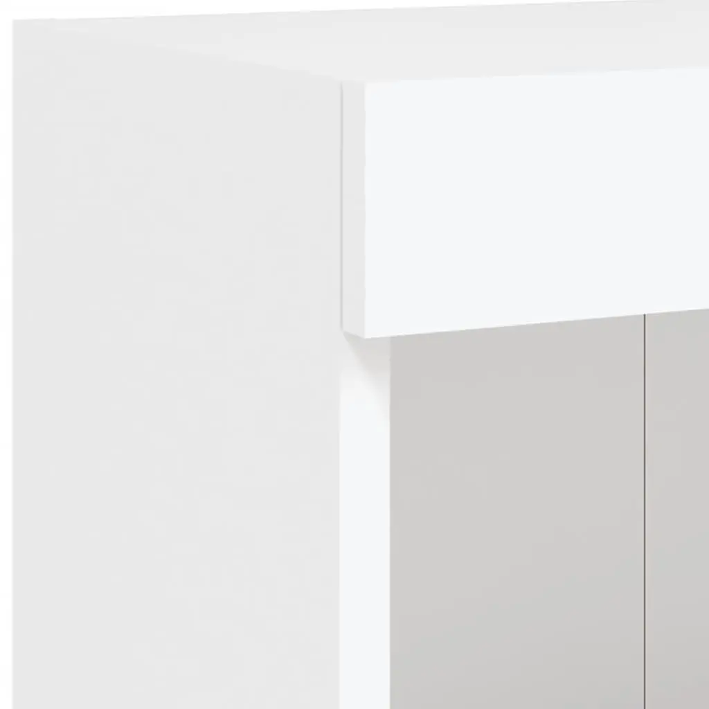TV Cabinet Engineered Wood Wall-Mounted Media Storage Unit White 100x30x30cm
