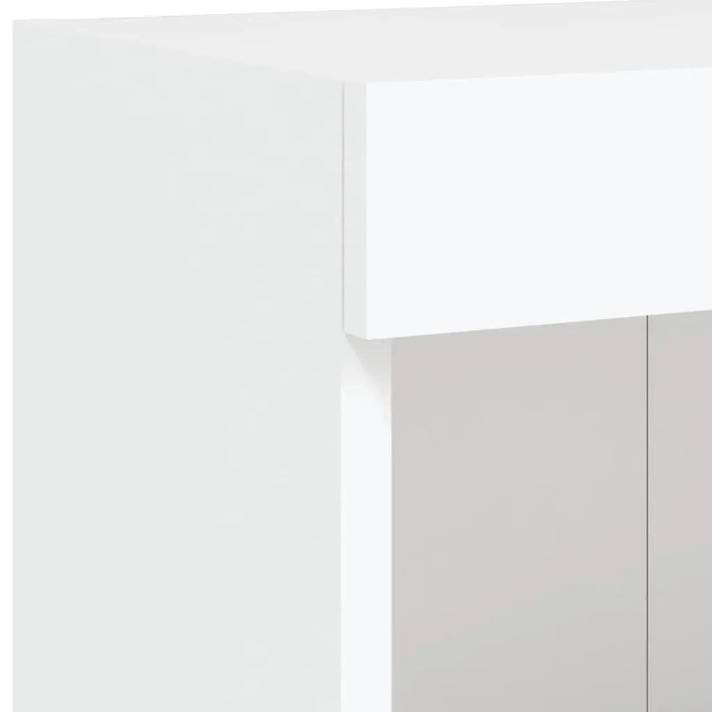 TV Wall Cabinet Engineered Wood 100 x 30 x 40 cm White with RGB LED Lights