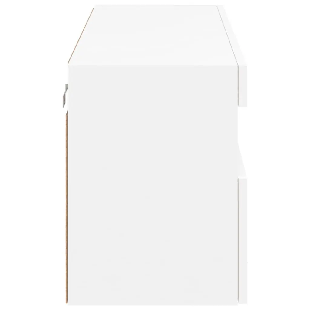 TV Wall Cabinet Engineered Wood 100 x 30 x 40 cm White with RGB LED Lights