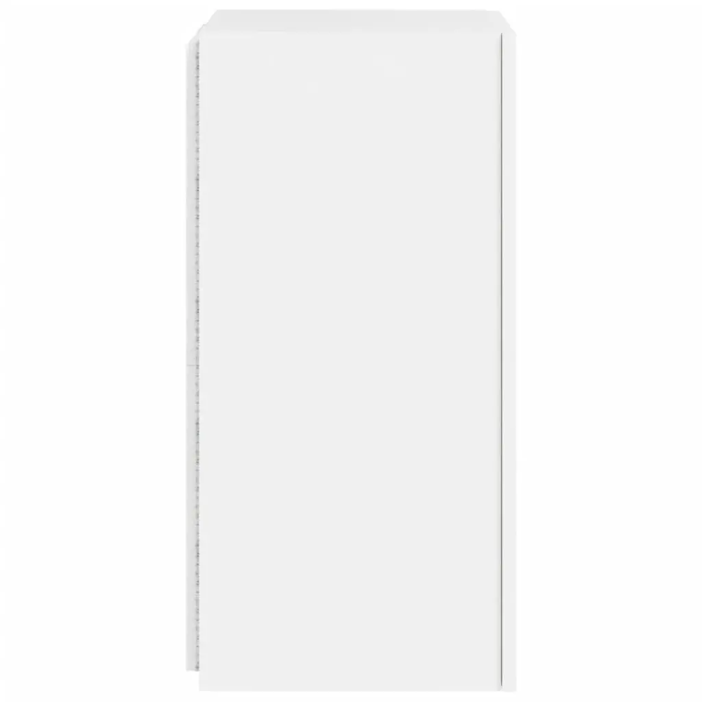 TV Wall Cabinet Engineered Wood 30.5x35x70cm White with RGB LED Lights 2 Piece