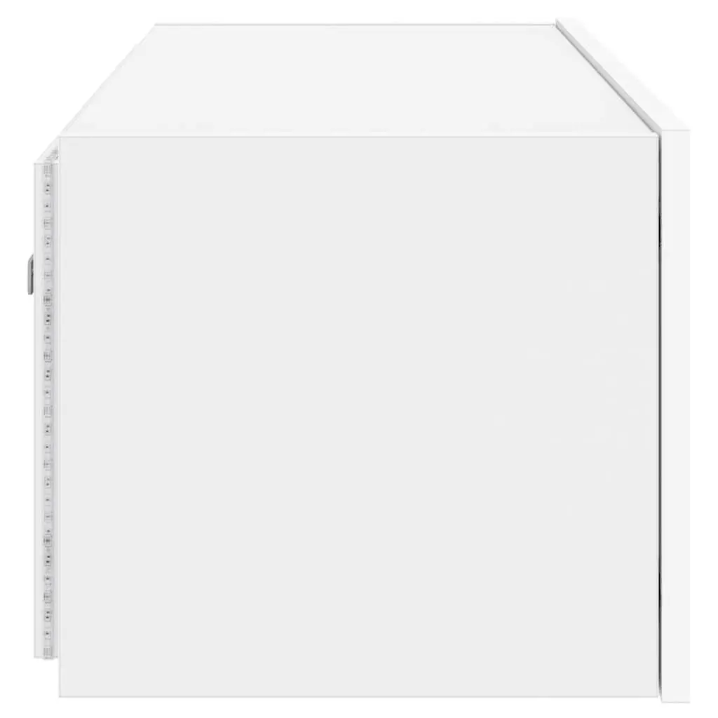 TV Wall Cabinet Engineered Wood 80x35x31cm White with RGB LED Lights