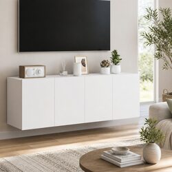 Practical Floating Storage Units for Your TV and More