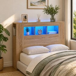 Functional LED Headboard for Cozy Bedrooms
