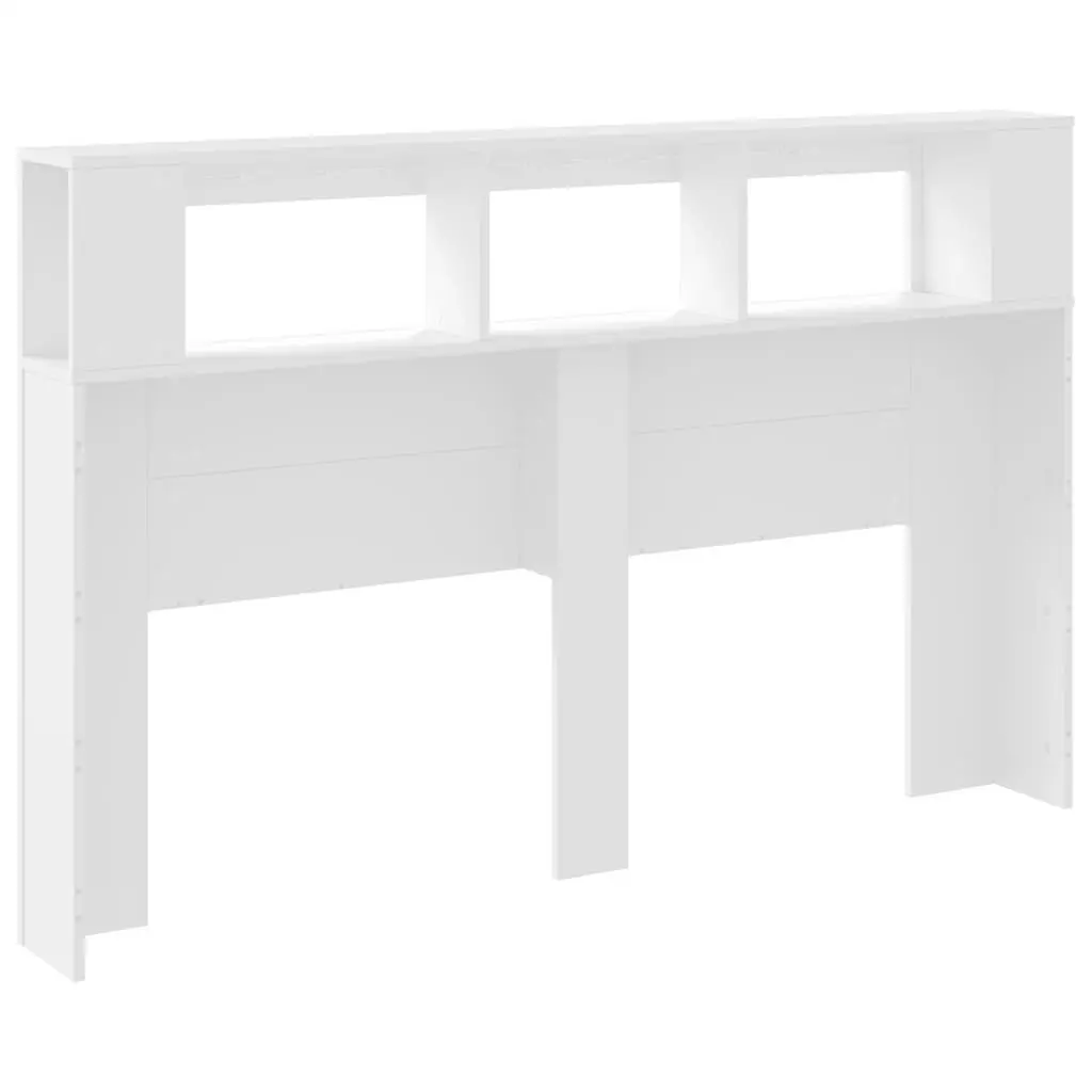 LED Headboard Engineered Wood 160cm White Modern Bedroom Furniture