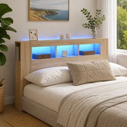Versatile LED Headboard with RGB Lights for Your Home