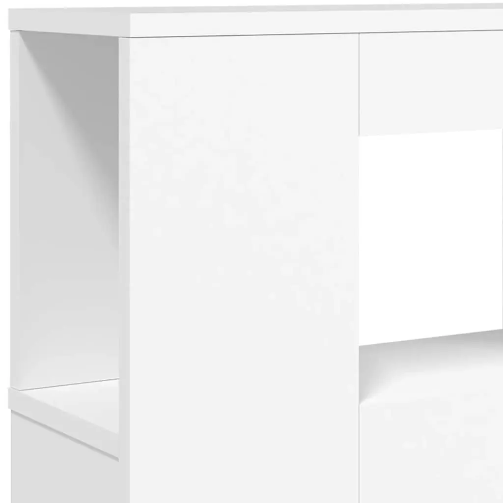LED Headboard Engineered Wood 220 cm White with RGB Lighting
