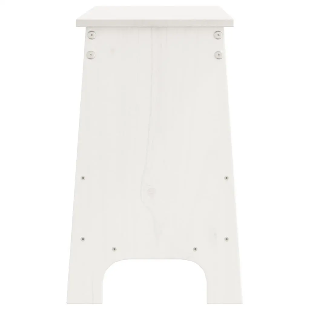 Hall Bench Storage Entryway Wooden Seating 100x28x45 cm Pine Wood White