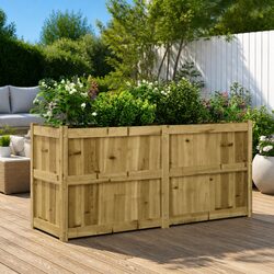 Versatile Wooden Garden Planter Box for Any Outdoor Space