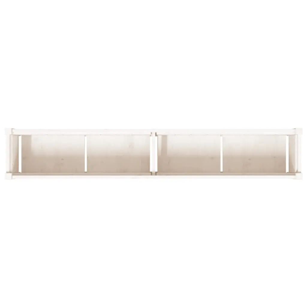 White Pine Wood Outdoor Planters 2 Piece Set Solid Construction Garden Patio Flower Pots