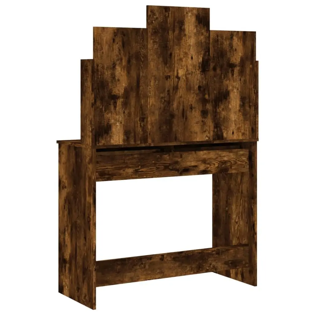 Dressing Table Engineered Wood Brown with Mirror 96 x 39 x 142 cm