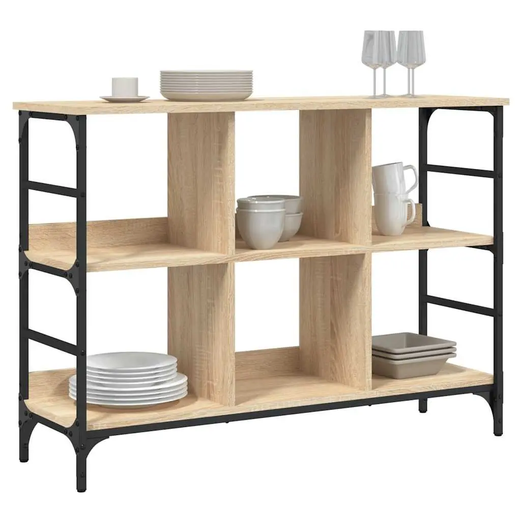 Sideboard Engineered Wood 102x32x73.5 cm Brown Storage Cabinet Buffet