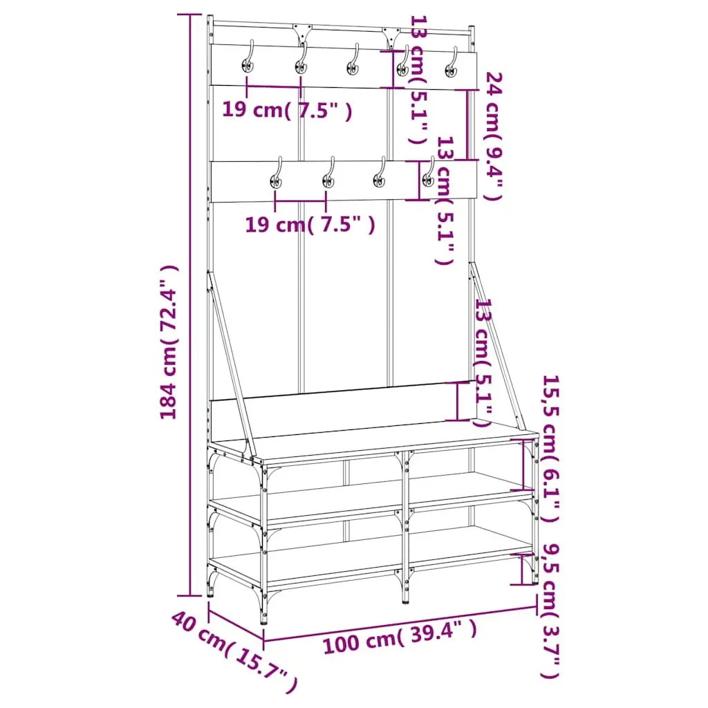 Clothes Rack with Shoe Storage for Home Use